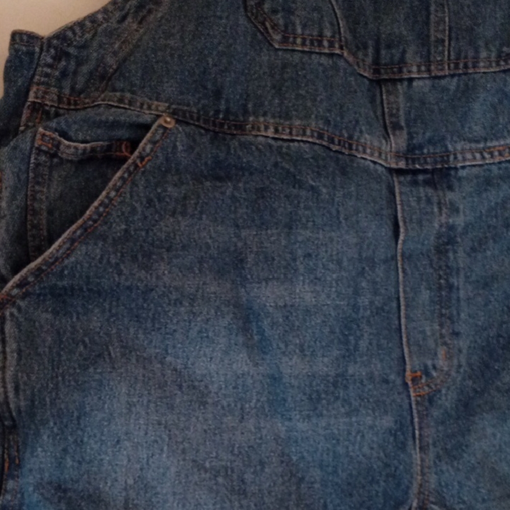 H&M Cotton Classic Blue Women's Denim Multi-Pocket Long Overalls O/S Pre-Loved - Picture 6 of 17